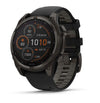 Garmin fēnix® 8 – 47 mm, Solar Sapphire, Carbon Gray DLC Titanium with Black/Pebble Gray Silicone Band Gray Silicone Band (Copy)