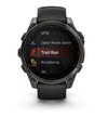 Garmin fēnix® 8 – 47 mm, AMOLED Sapphire, Carbon Gray DLC Titanium with Black/Pebble Gray Silicone Band